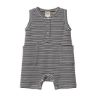 Nature Baby Organic Cotton Camper Suit (Navy Stripe)