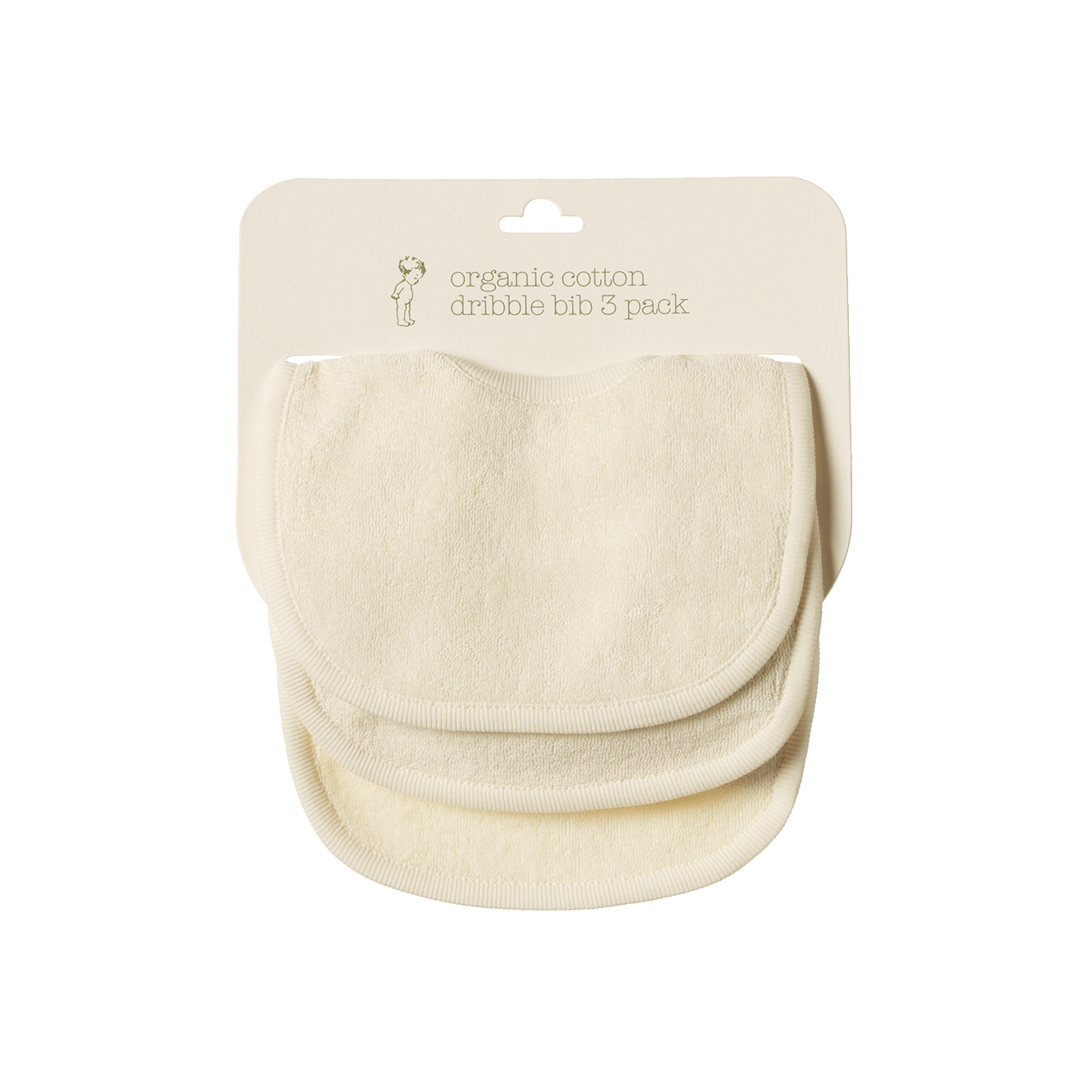 Nature Baby Dribble Bibs 3pk (Natural)