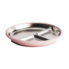 Nestling Stainless Steel Divided Suction Plate 20cm (Dusty Pink)