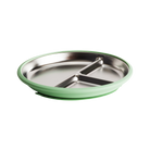 Nestling Stainless Steel Divided Suction Plate 20cm (Sage)