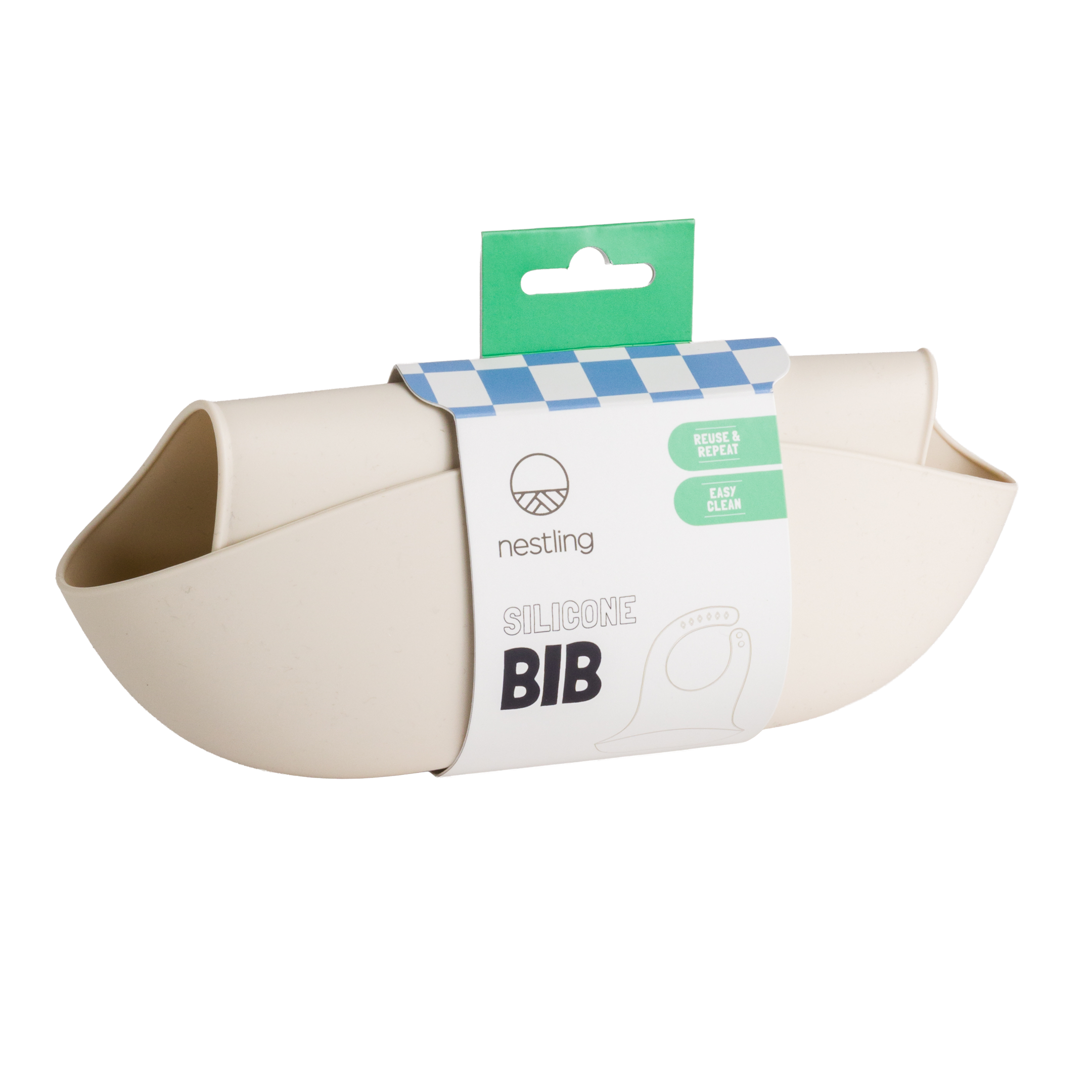 Nestling Silicone Bib (Oat)
