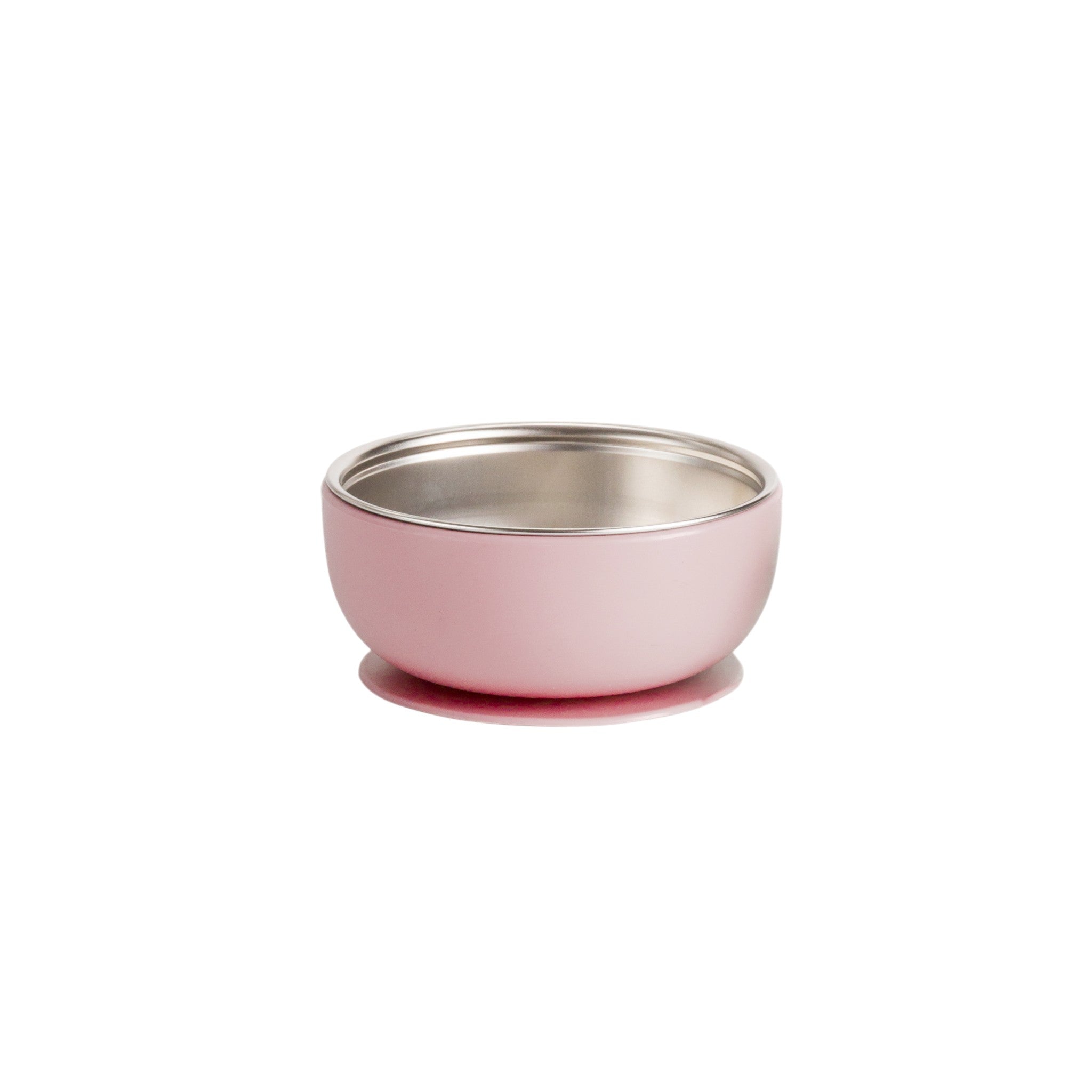 Nestling Stainless Steel Suction Bowl (Dusty Pink)
