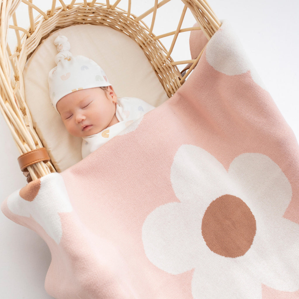 KYND Baby Organic Knitted Blanket (Blossom)