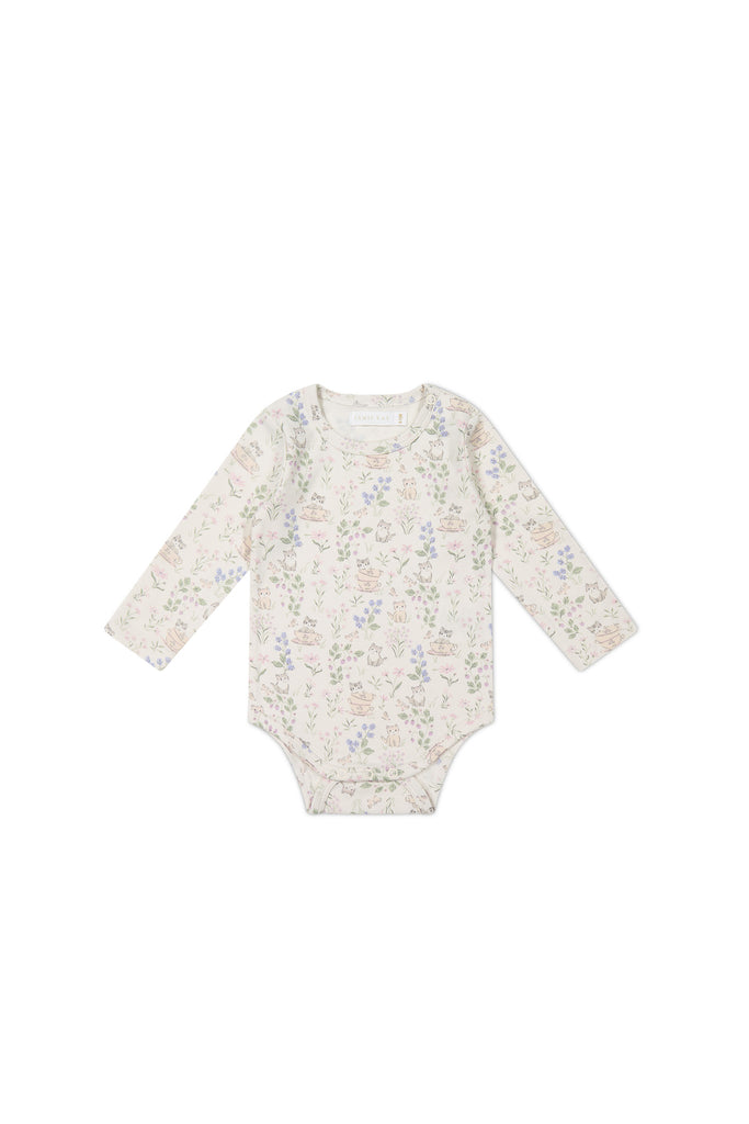 Jamie Kay Organic Cotton L/S Bodysuit (Moons Garden Lavender)