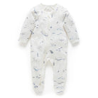 Purebaby Zip Growsuit (Vanilla Nautical)