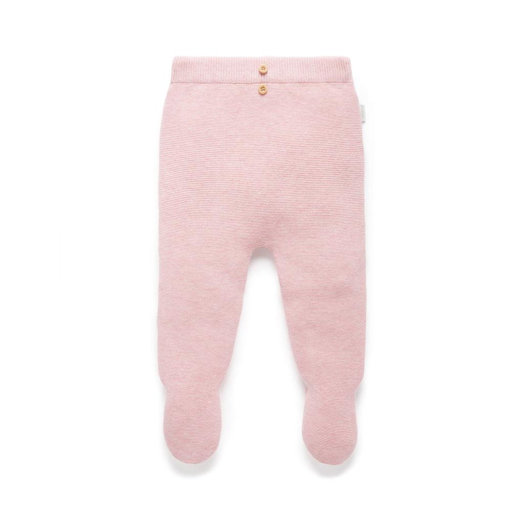 Purebaby Textured Leggings (Pink Melange)