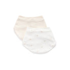 Purebaby Essential Dribble Bib 2pk (Vanilla Bear)