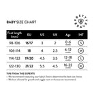 Pretty Brave baby shoes sizing guide