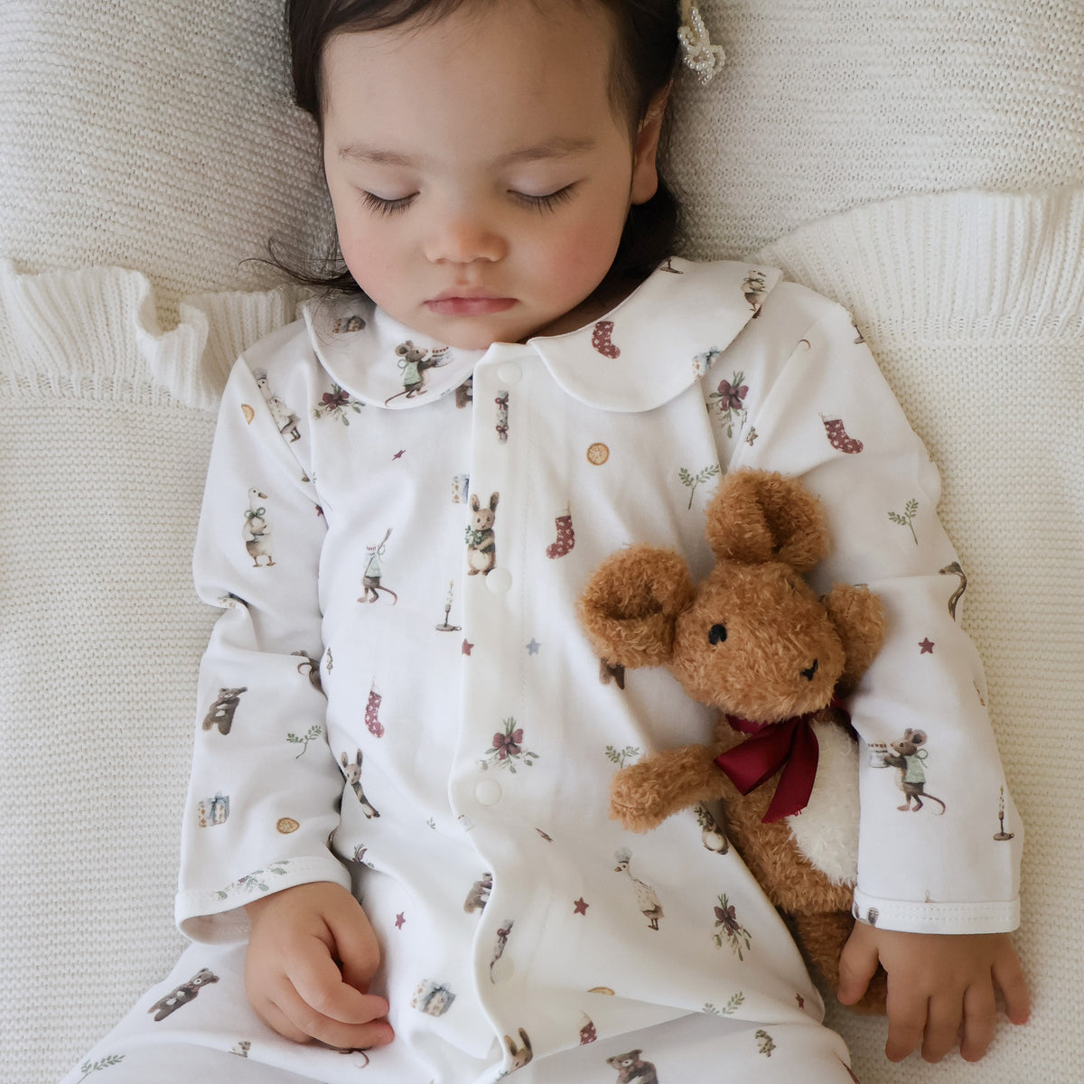 Fledge & Thread Cotton Babygrow (Christmas)