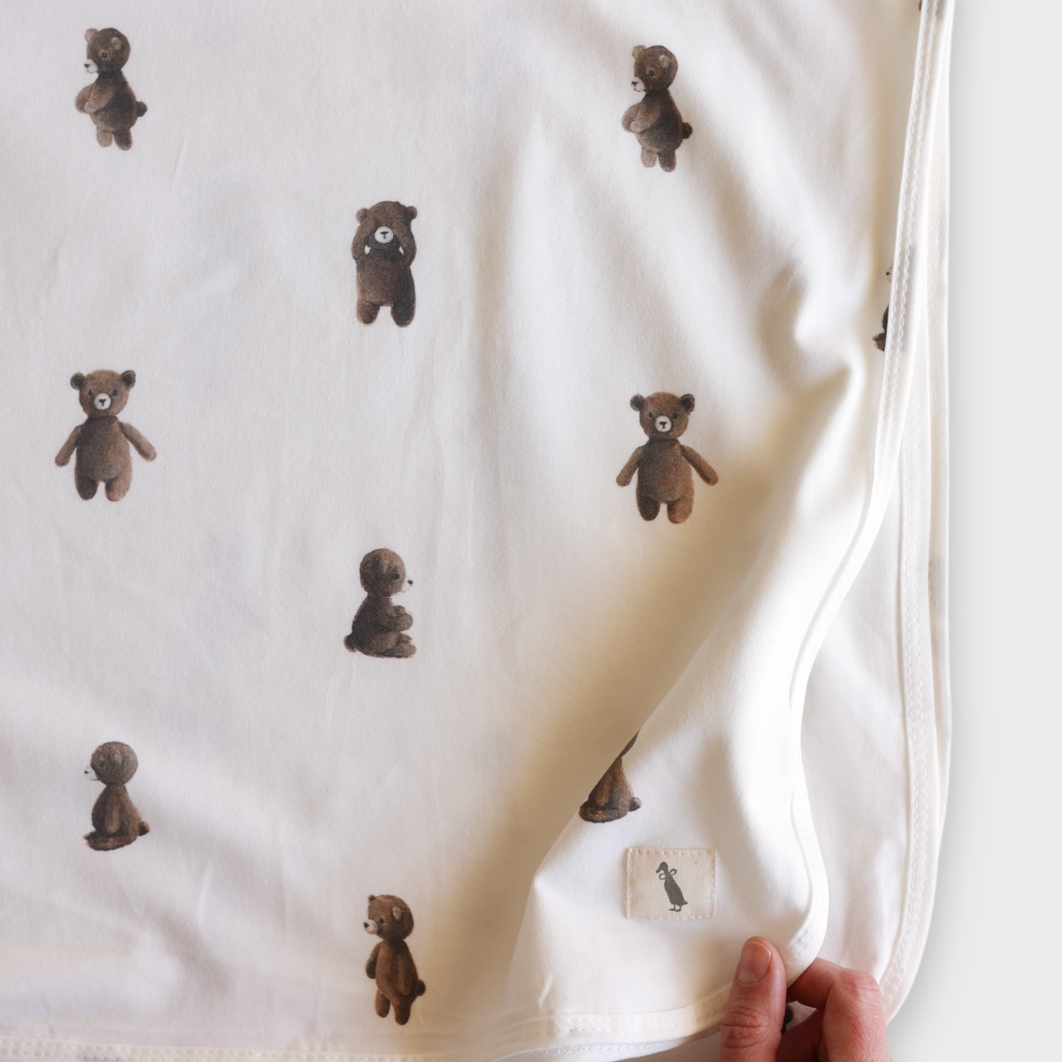 Fledge & Thread Stretch Swaddle Wrap (Teddy Bear)
