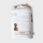 Fledge & Thread Muslin Swaddle Wrap (Teddy Bear)