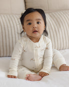 Quincy Mae Zip Long Sleeve Romper (Bunnies)