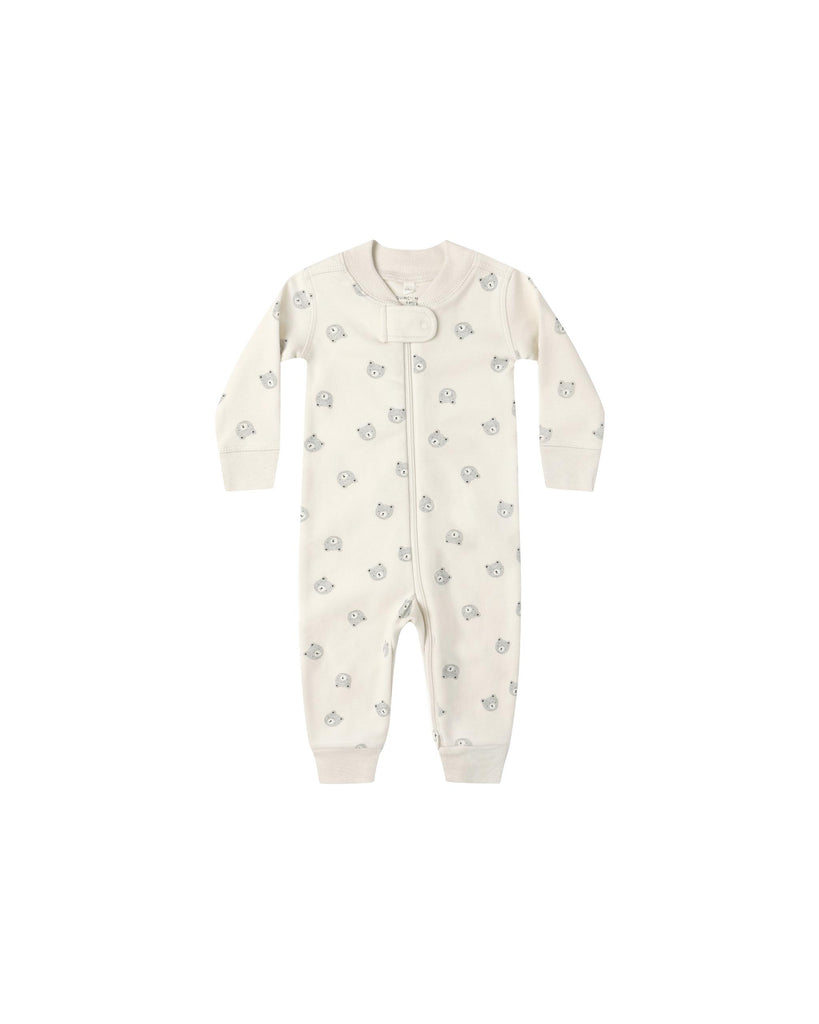 Quincy Mae Zip Long Sleeve Romper (Bears)