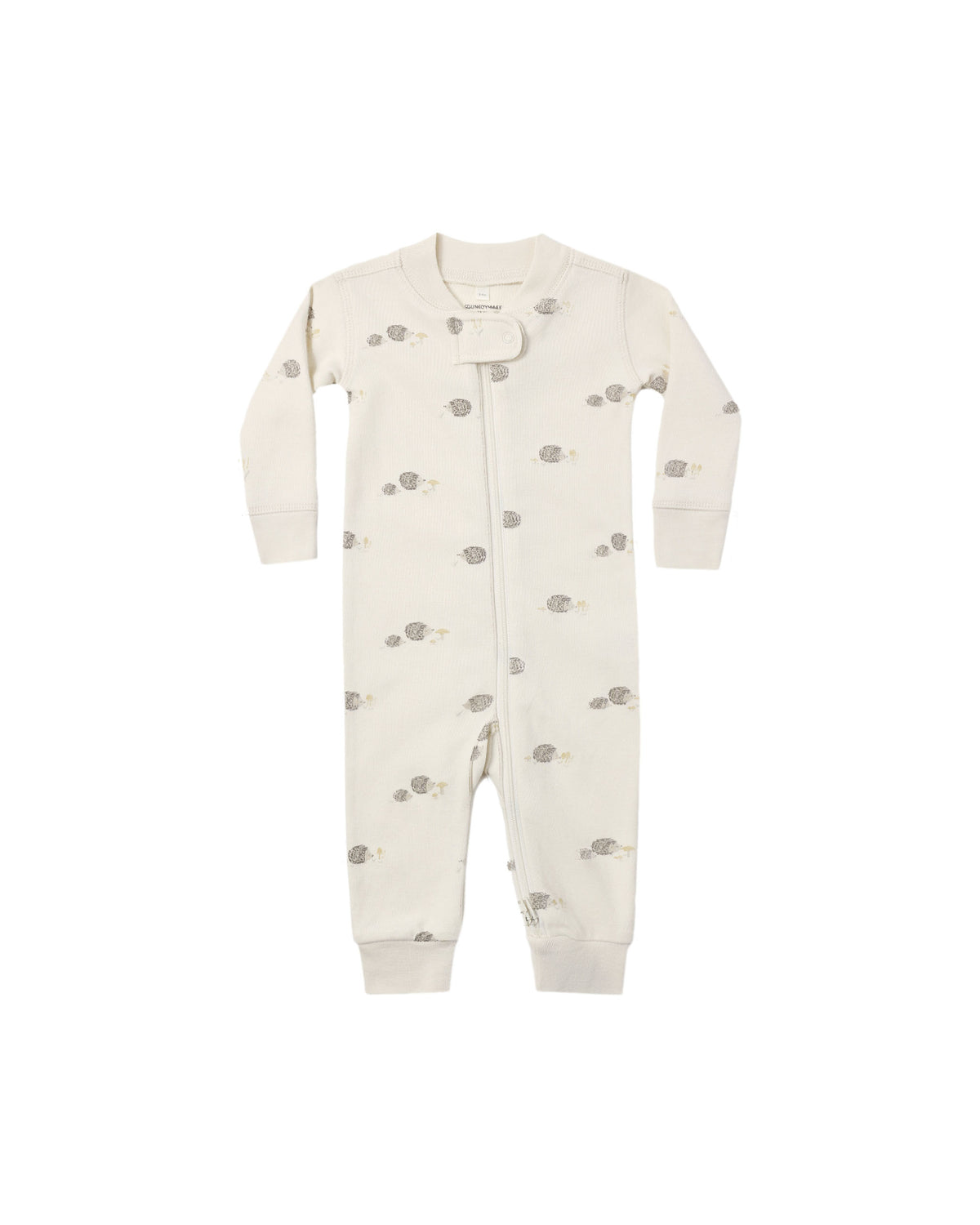 Quincy Mae Zip Long Sleeve Romper (Hedgehog)