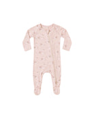Quincy Mae Bamboo Zip Footie (Swans)