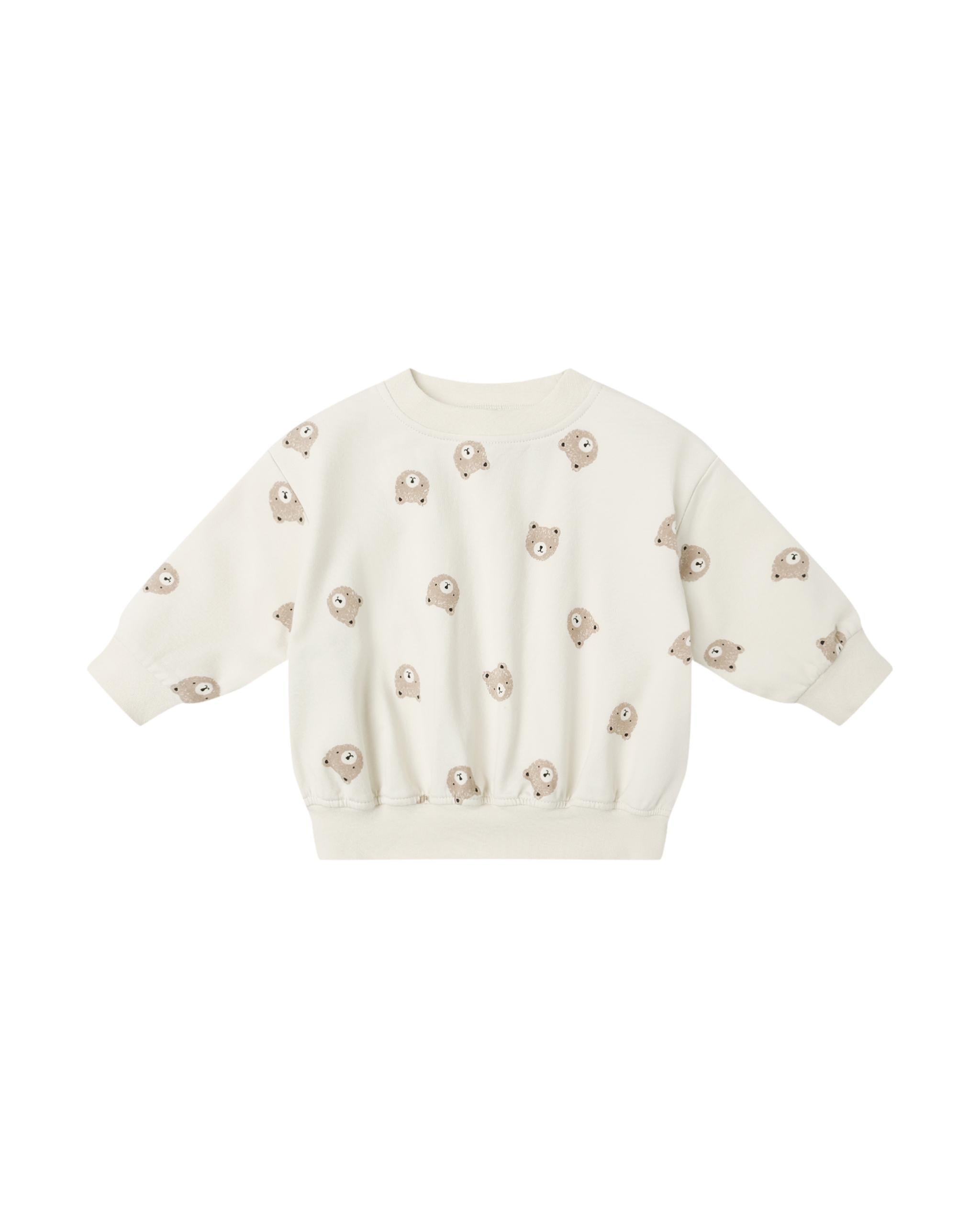 Quincy Mae Relaxed Sweatshirt (Brown Bear)