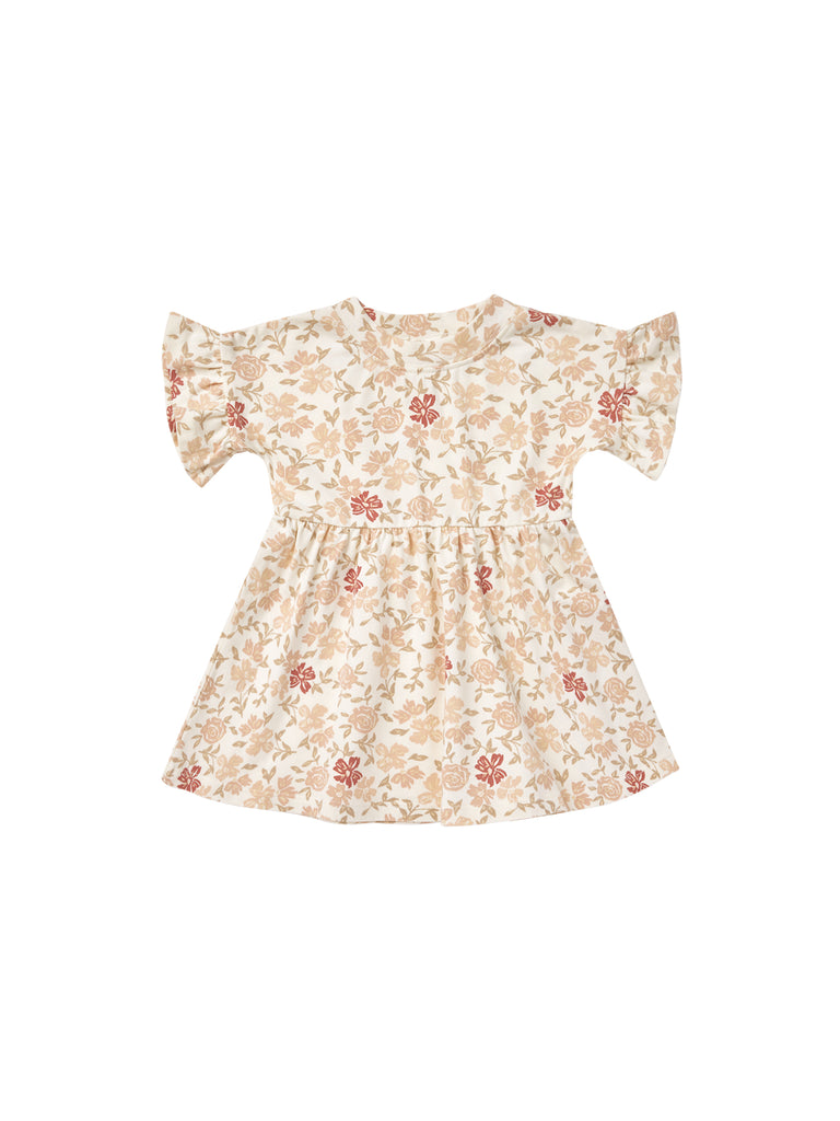Rylee + Cru Ruffle Babydoll Dress (Pink Floral)