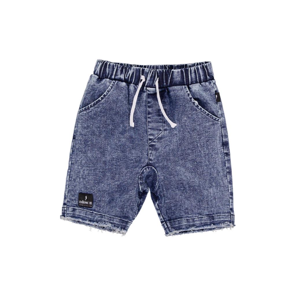 Radicool Kids Acid Wash Denim Shorts (Blue)