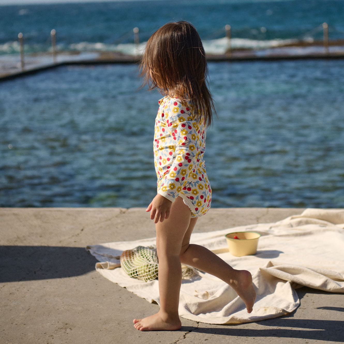 Nature Baby One Piece Bathing Swimsuit (Kitchen Garden Print)