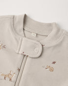 Quincy Mae Zip Long Sleeve Footie Romper (Fox Land)