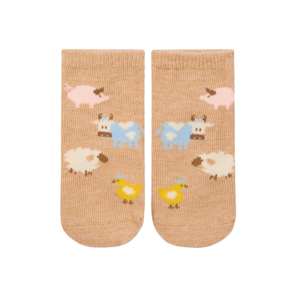 Toshi Jacquard Ankle Socks (Farm Buddies)