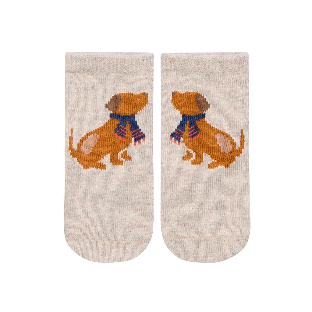 Toshi Jacquard Ankle Socks (Puppy Dog)