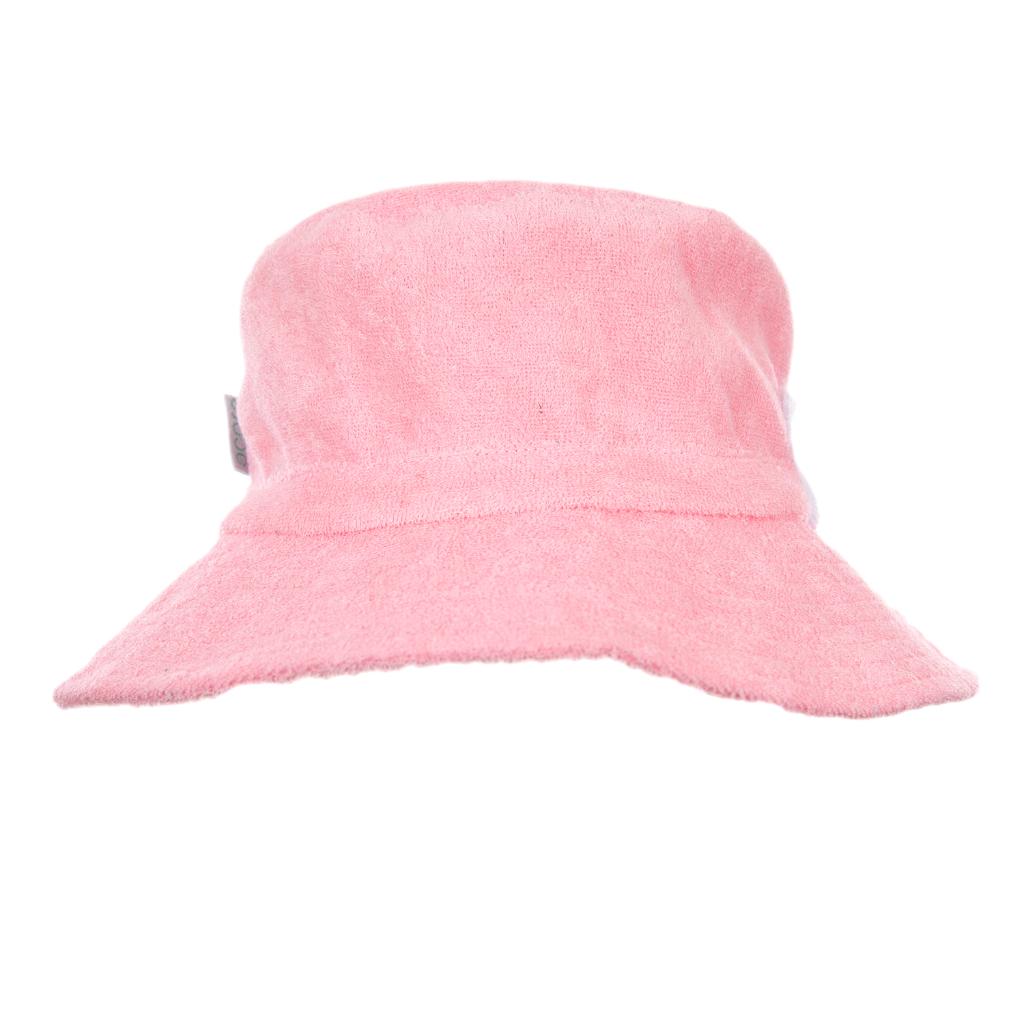 Acorn Terry Towelling Bucket Sun Hat (Light Pink)