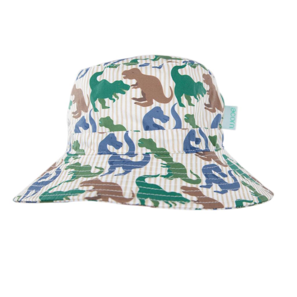 Acorn Wide Brim Bucket Sun Hat (T-Rex)