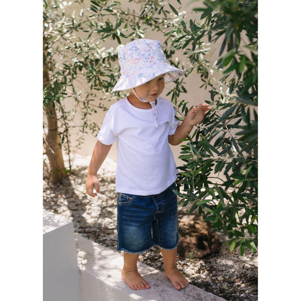 Acorn Soft Jersey Sun Hat (Dino)