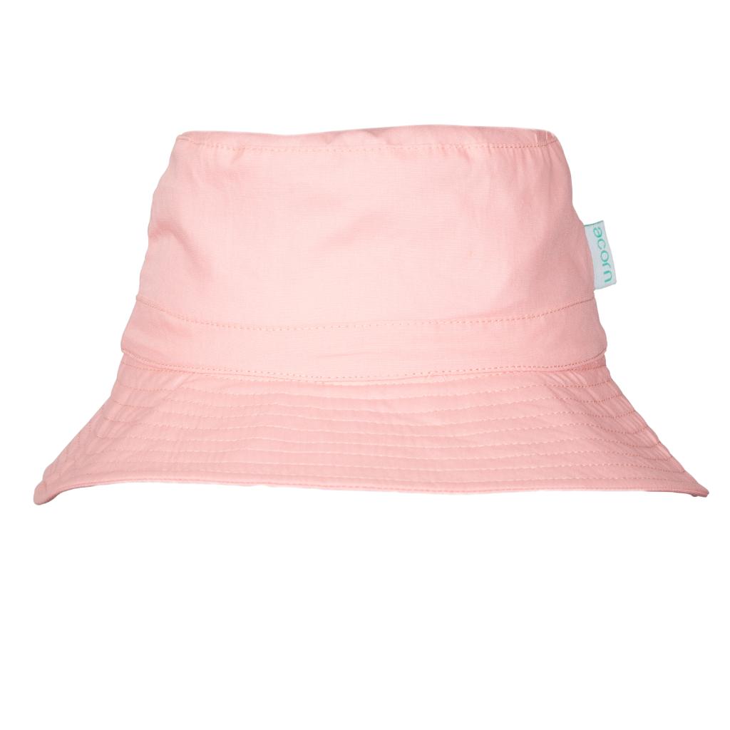 Acorn Wide Brim Bucket Sun Hat (Blush)