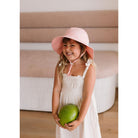 Acorn Wide Brim Bucket Sun Hat (Blush)