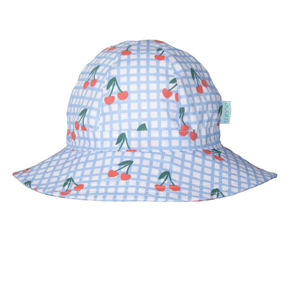 Acorn Wide Brim Sun Hat (Cherry Checks)