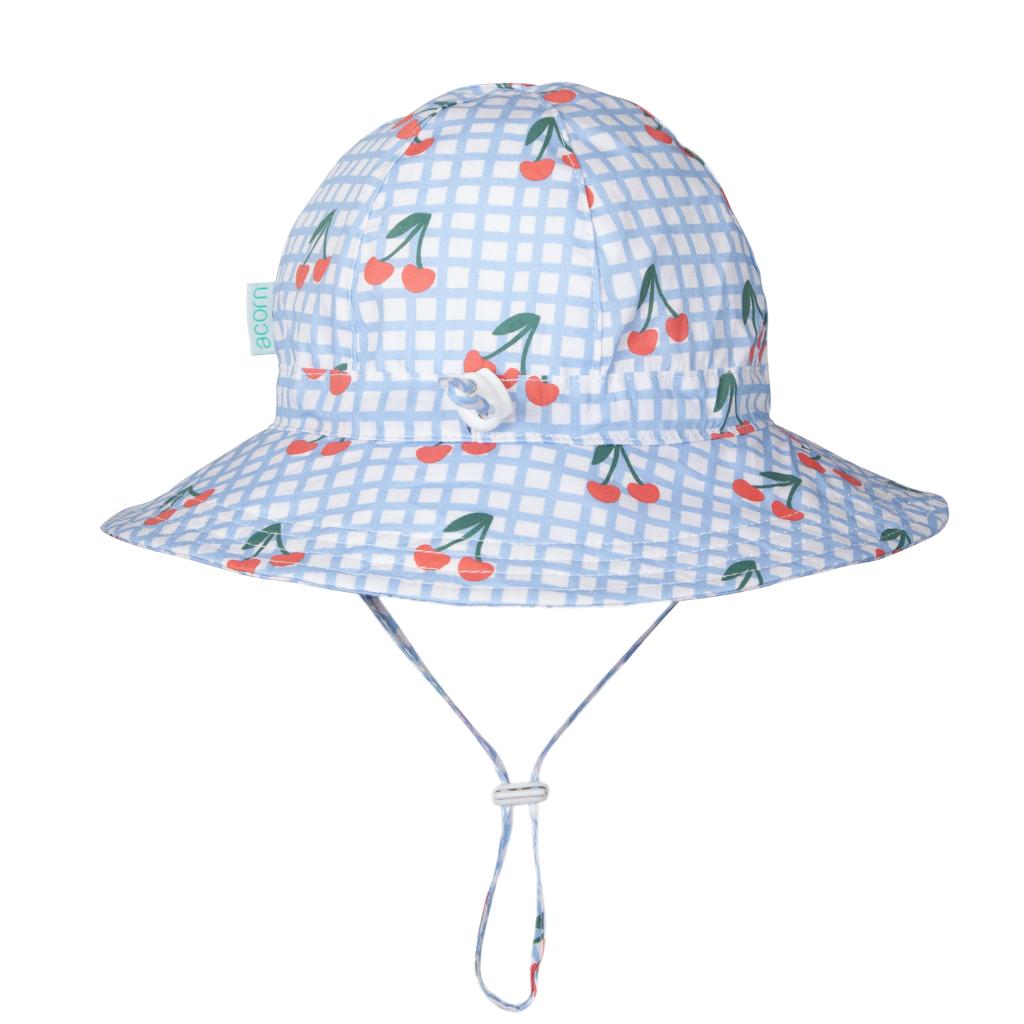 Acorn Wide Brim Sun Hat (Cherry Checks)