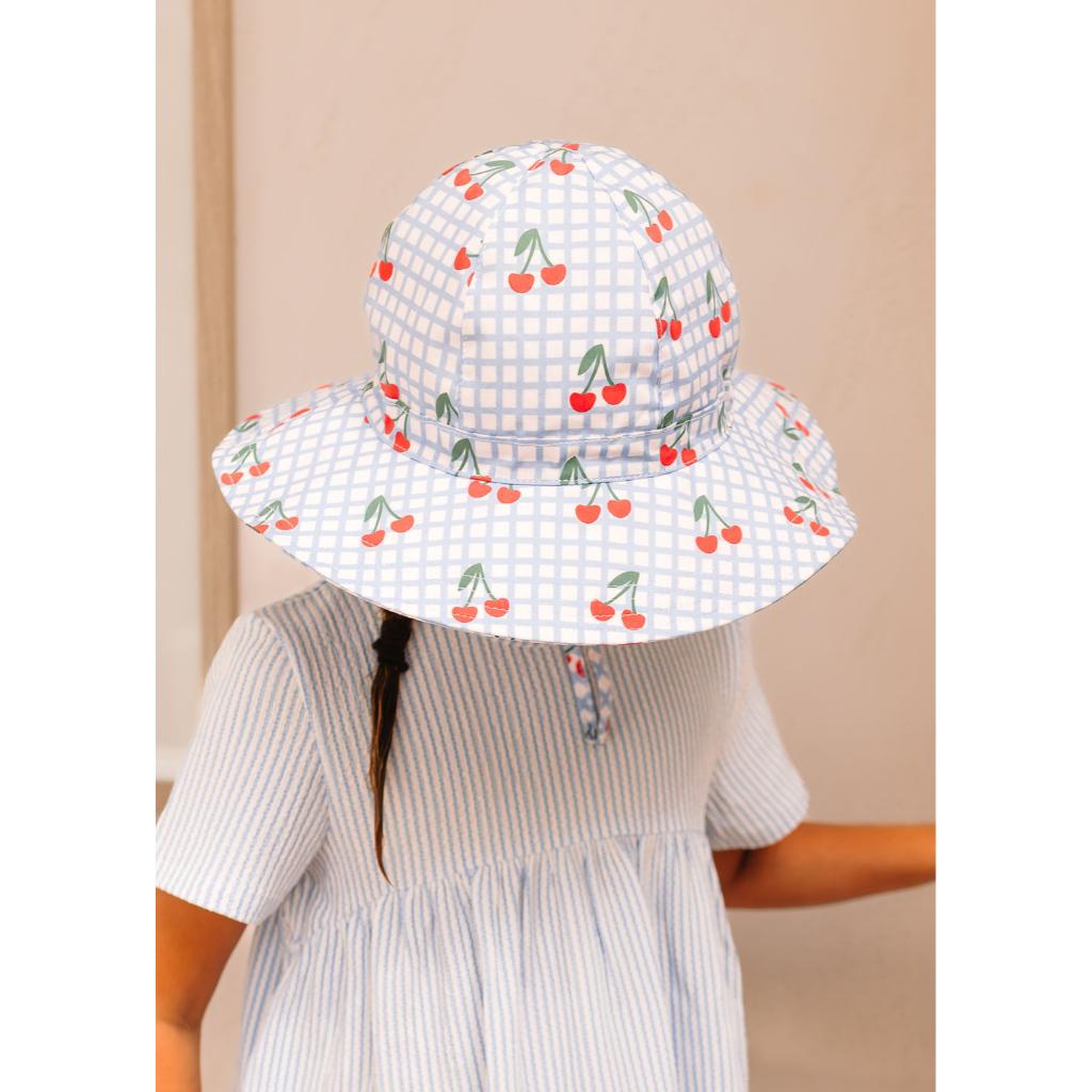 Acorn Wide Brim Sun Hat (Cherry Checks)