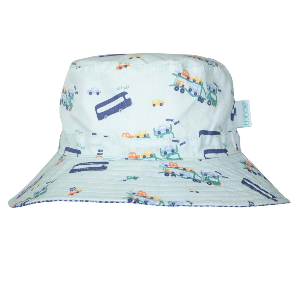 Acorn Wide Brim Bucket Sun Hat (Beep Beep)