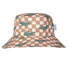 Acorn Wide Brim Bucket Sun Hat (Crocodile Checks)