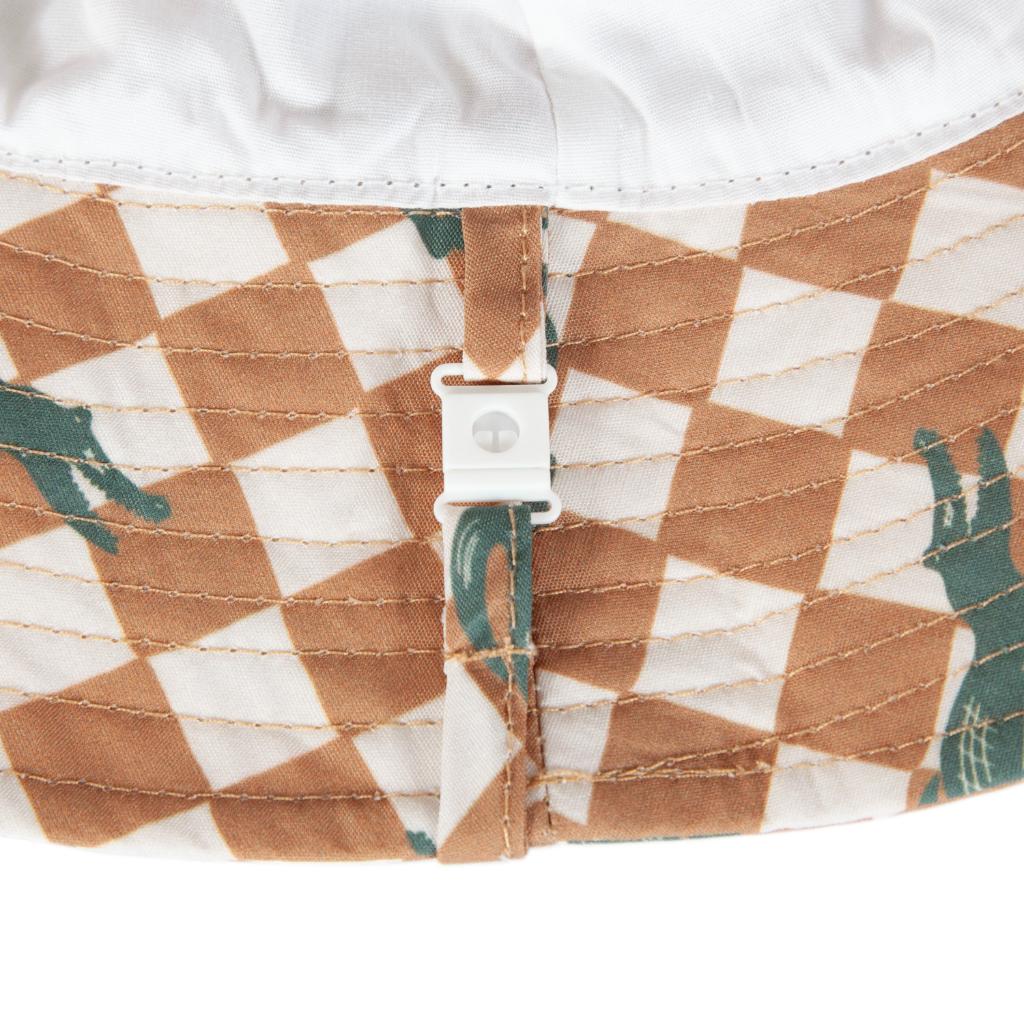 Acorn Wide Brim Bucket Sun Hat (Crocodile Checks)