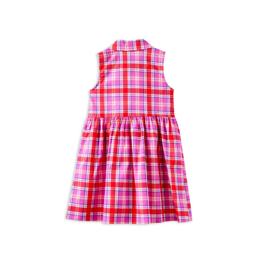 Milky Sunset Plaid Check Dress
