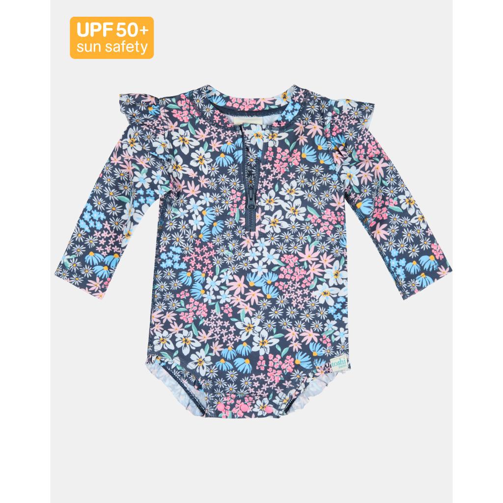 Toshi Swim L/S Onesie Ripple (Wattle Dusk)