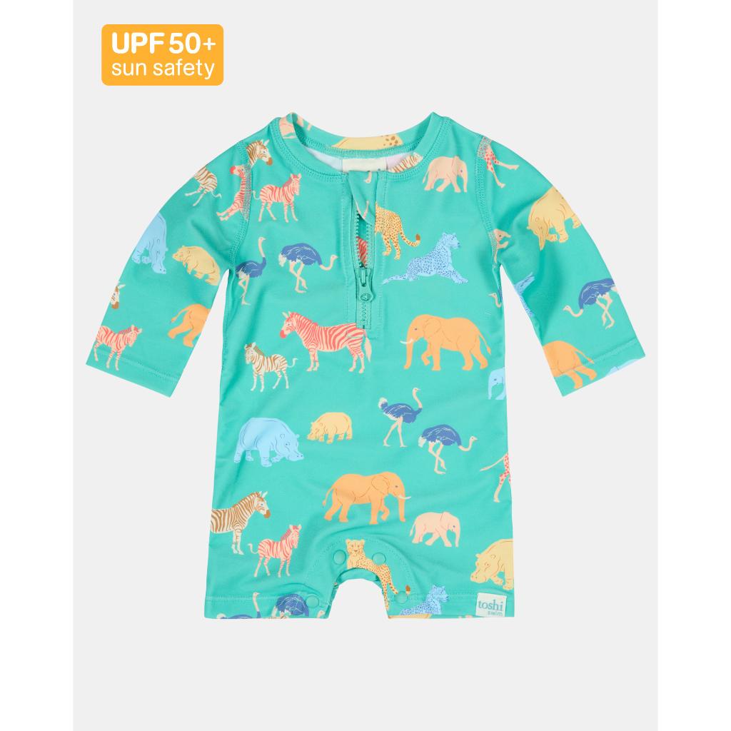 Toshi Swim L/S Onesie Splash (Congo Seagrass)