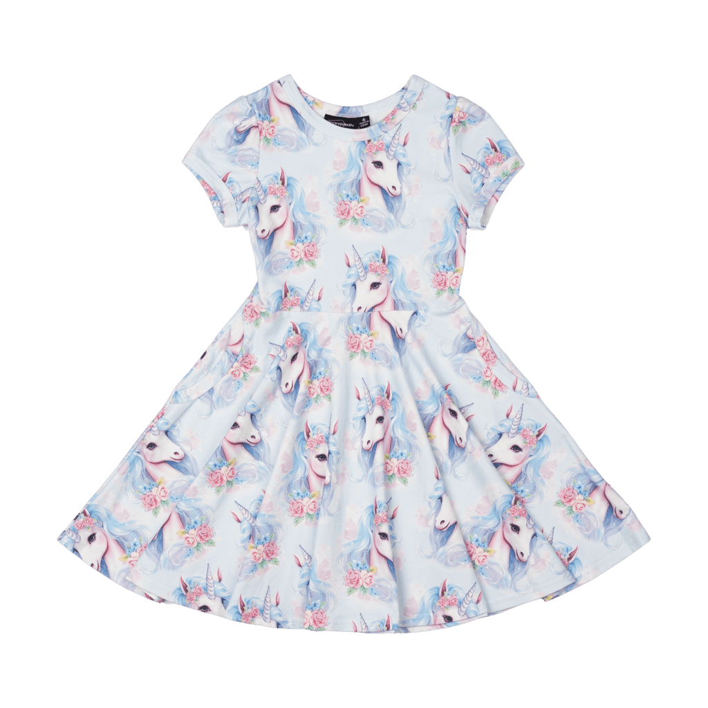 RYK Blue Unicorn Waisted Dress