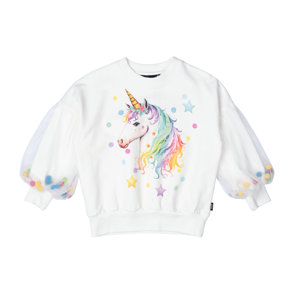 RYK Unicorn Tulle Sleeve Sweatshirt