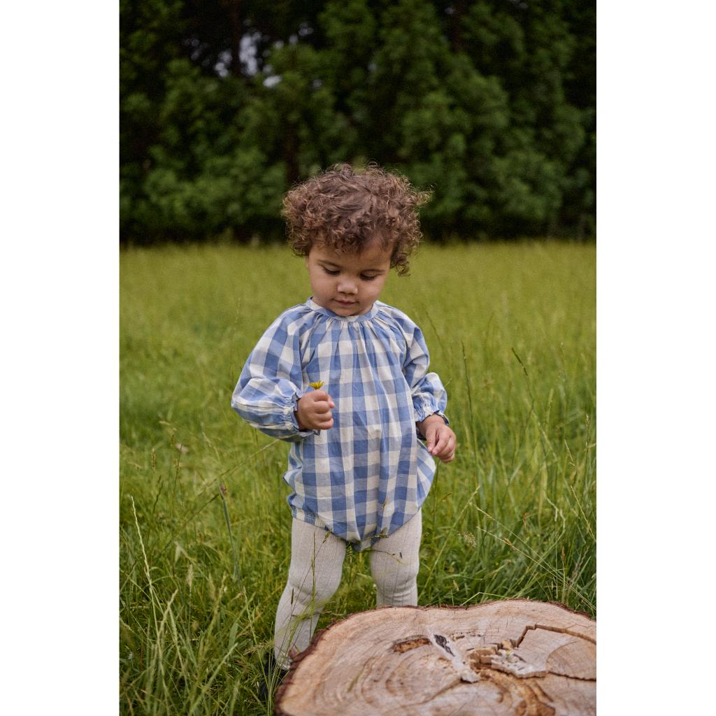 Nature Baby Meadow Bodysuit Gingham (Bluebelle Check)