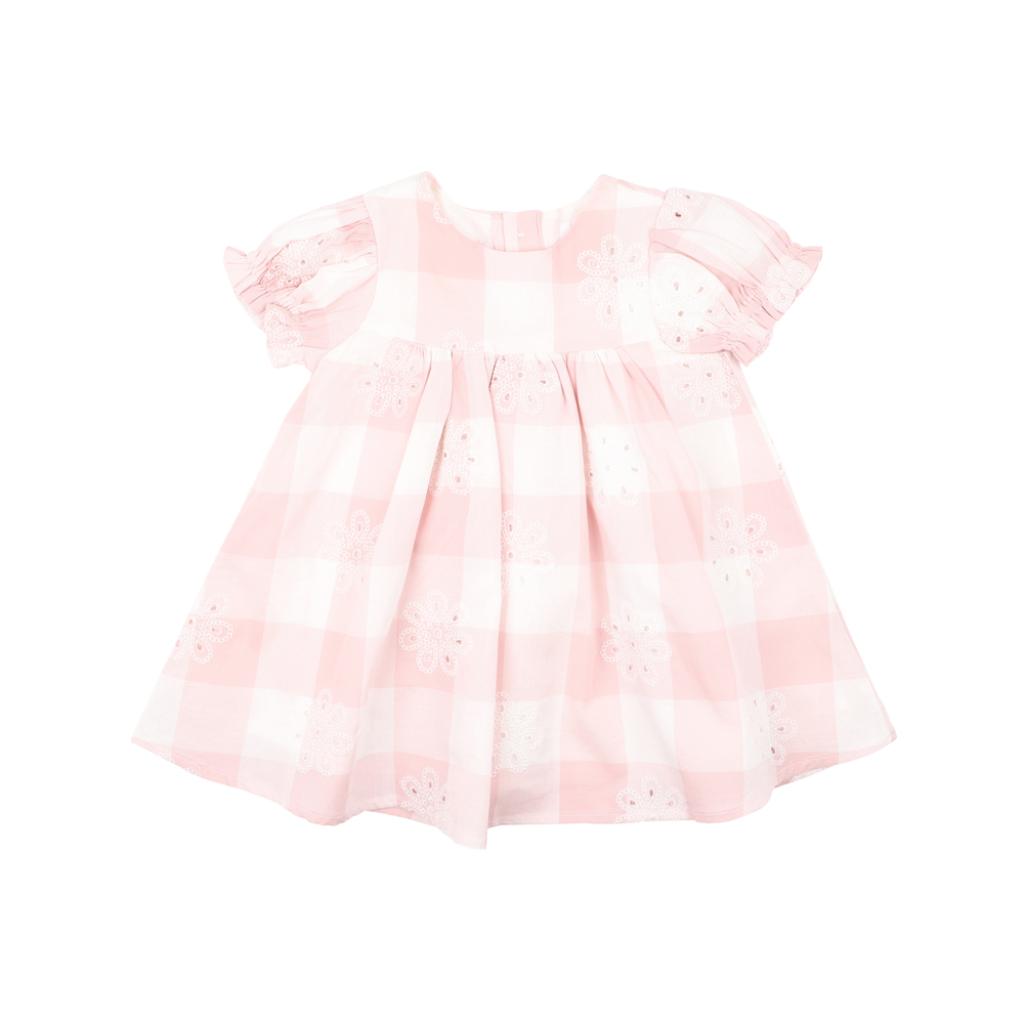 Bebe Lara Cutwork Check Dress