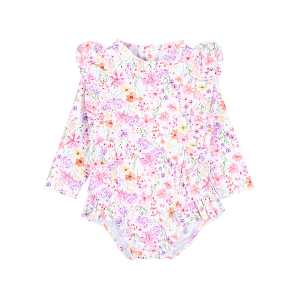 Bebe Nadia Print LS Sunsuit