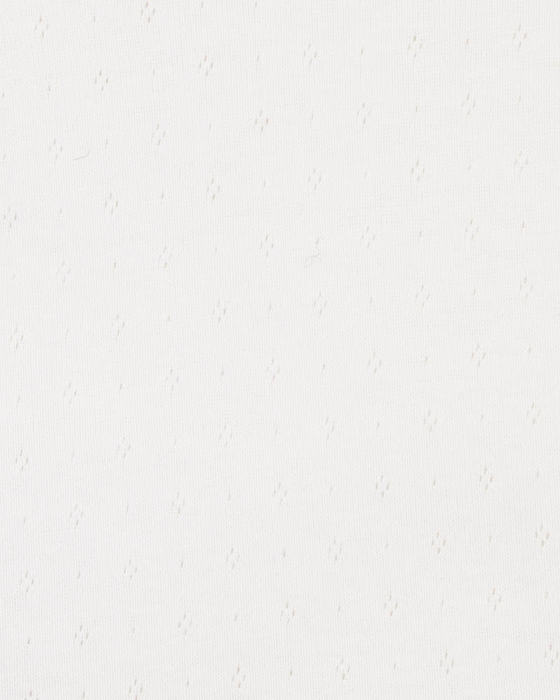Bebe Pointelle Tee (Cream)