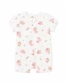 Bebe Chelsea Print Organic SS Zip Romper