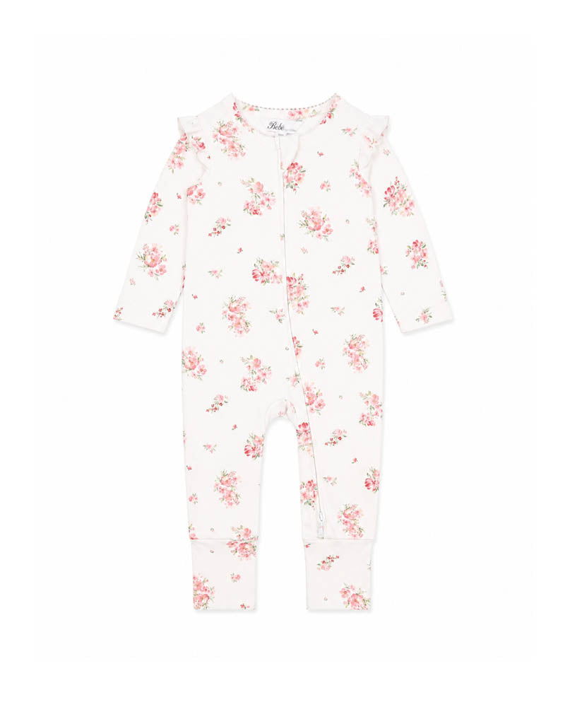 Bebe Chelsea Print Organic LS Zipsuit