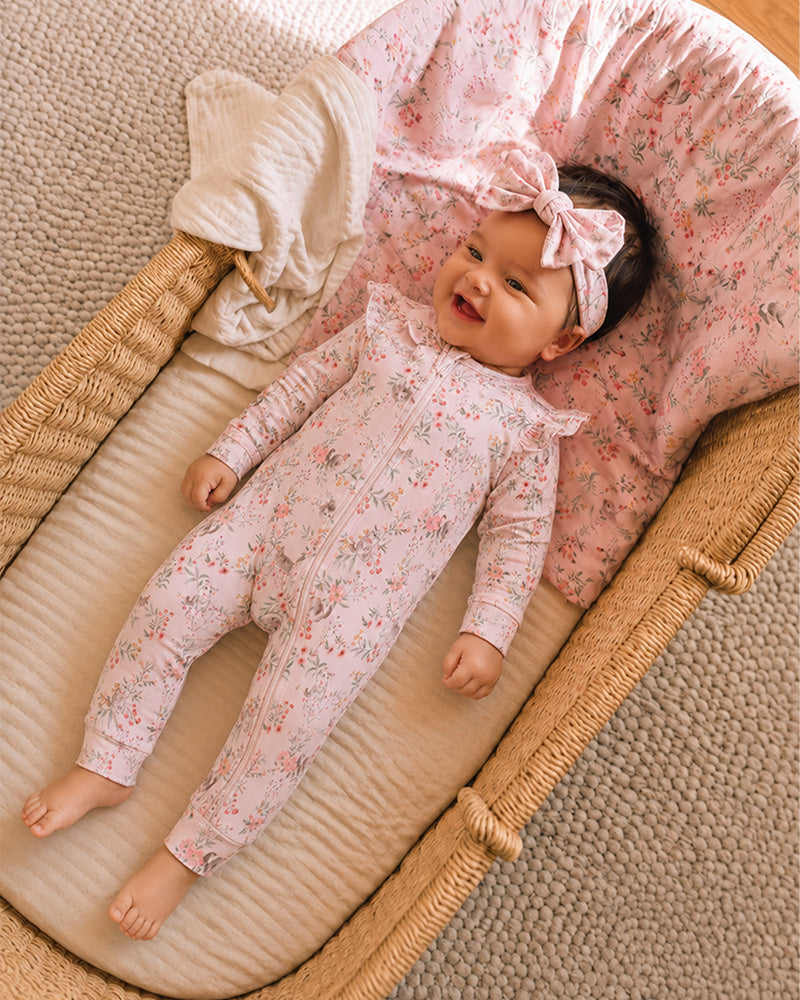 Bebe Willa Print Organic LS Zipsuit