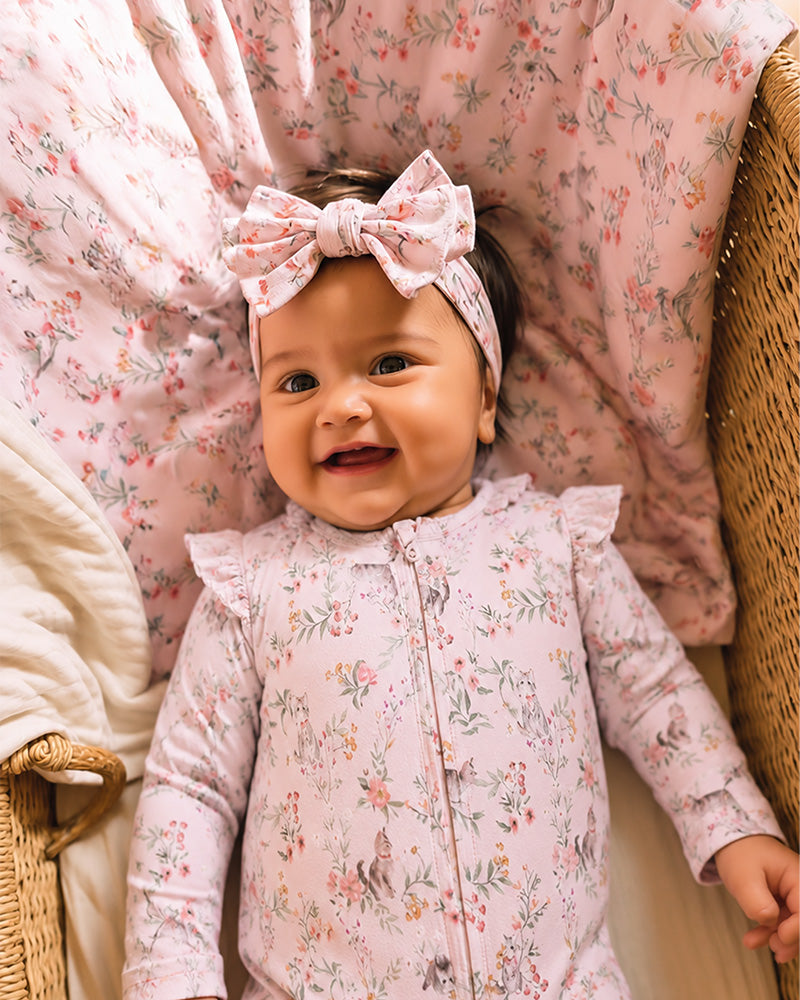 Bebe Willa Print Organic LS Zipsuit
